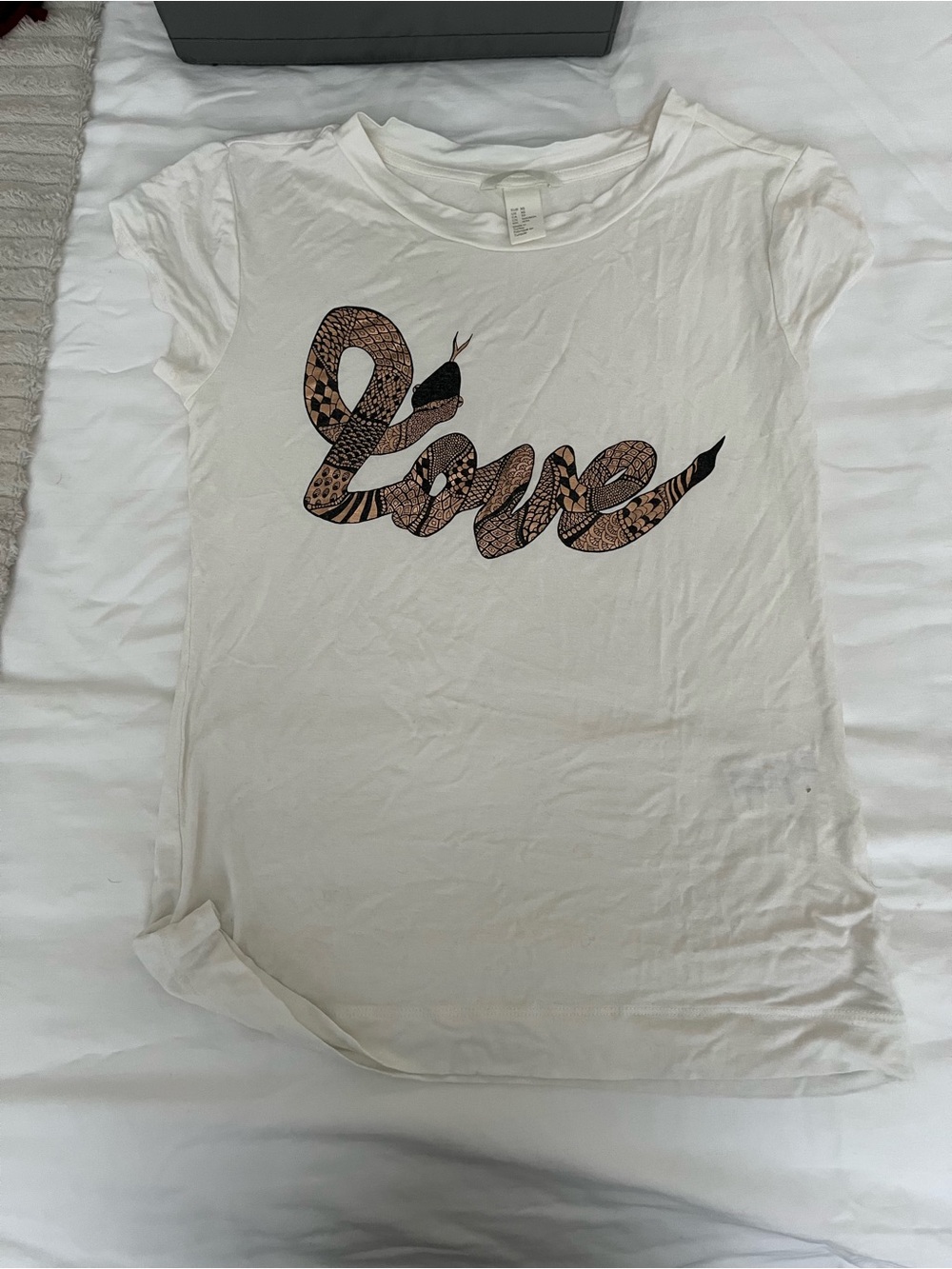 H&M White Crewneck Tee